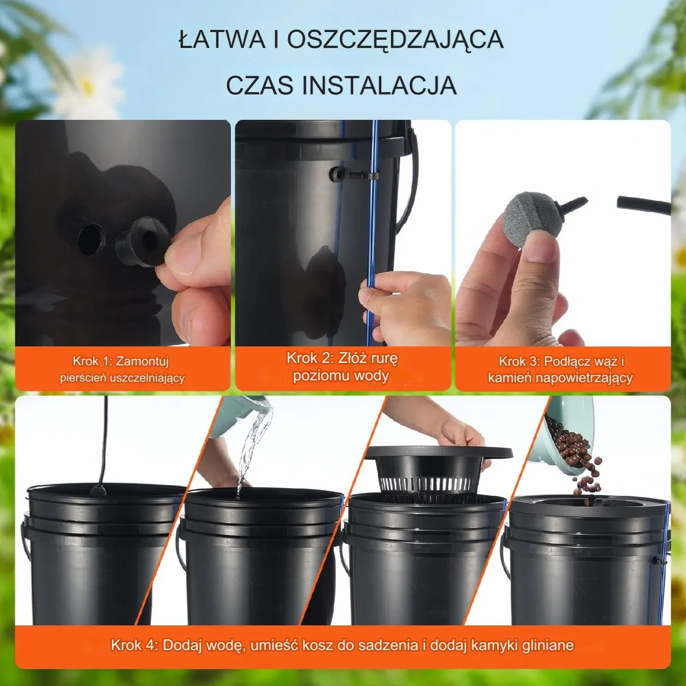 System do Uprawy Hydroponicznej Cztery Doniczki - obrazek 4