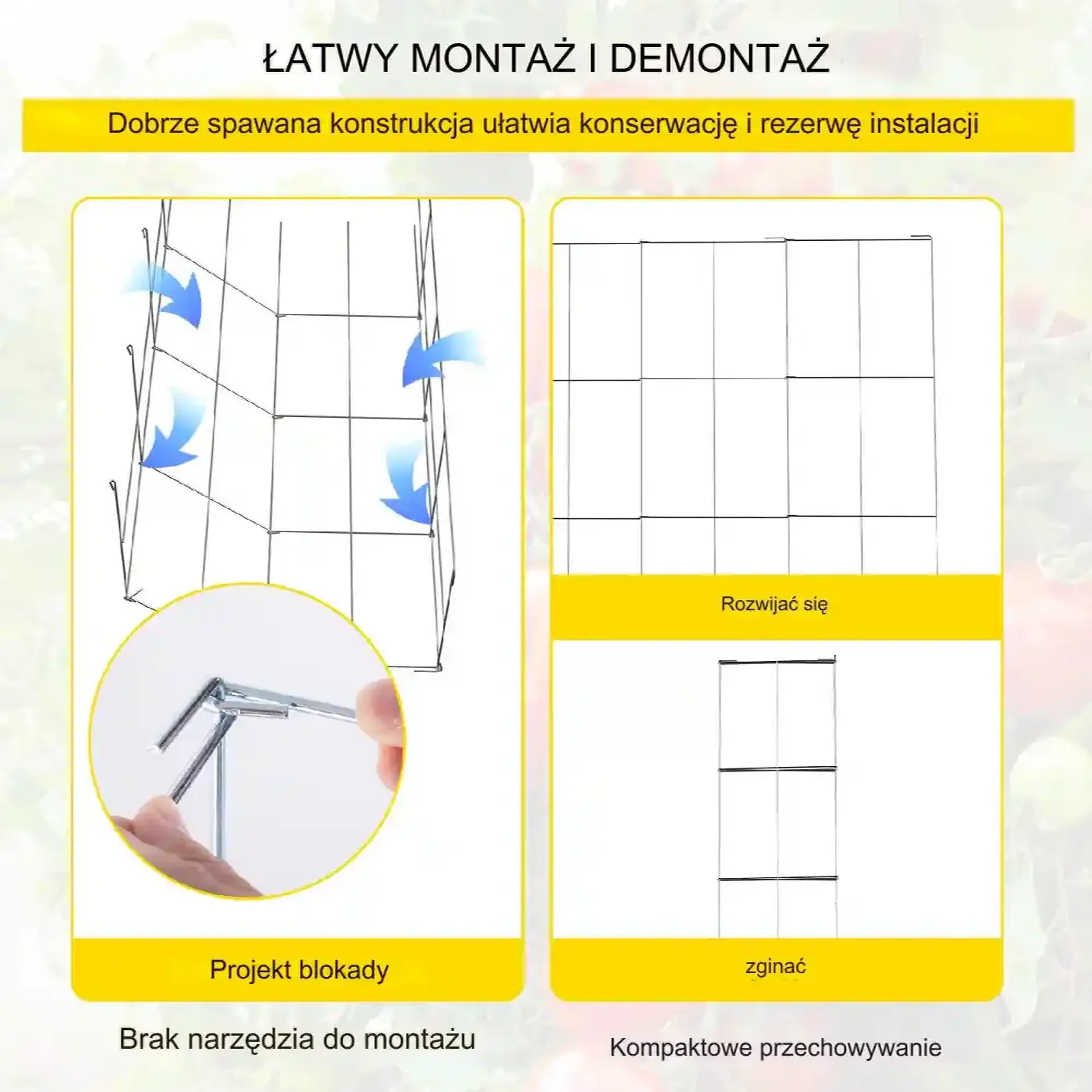 PODPÓRKI TYCZKI DO POMIDORÓW RÓŻ PERGOLA ROŚLIN KWIATY 5 SZT. - obrazek 4