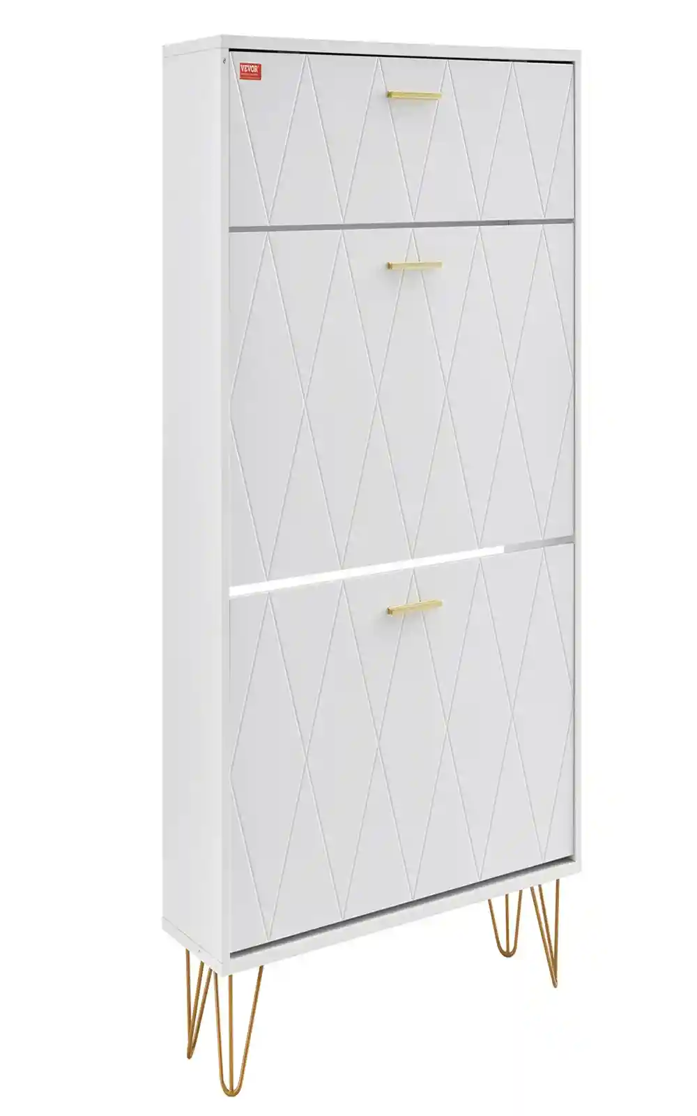 Szafka na buty otwierana uchylna komoda biała pojemna 80 cm - obrazek 7