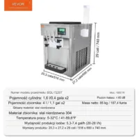 Maszyna do lodów włoskich automat do lodów 20 l/h