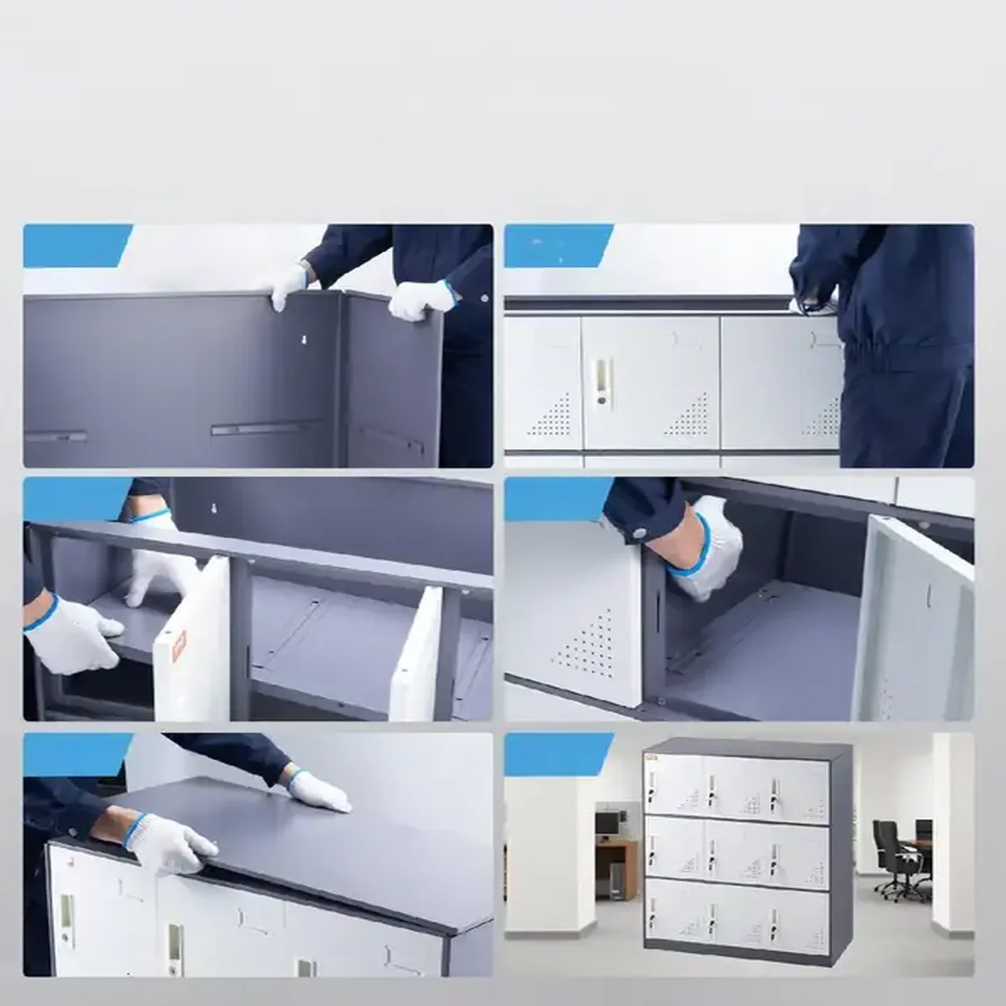 Szafa Biurowa Metalowa Na Dokumenty Akta 90x45x94 cm - obrazek 3