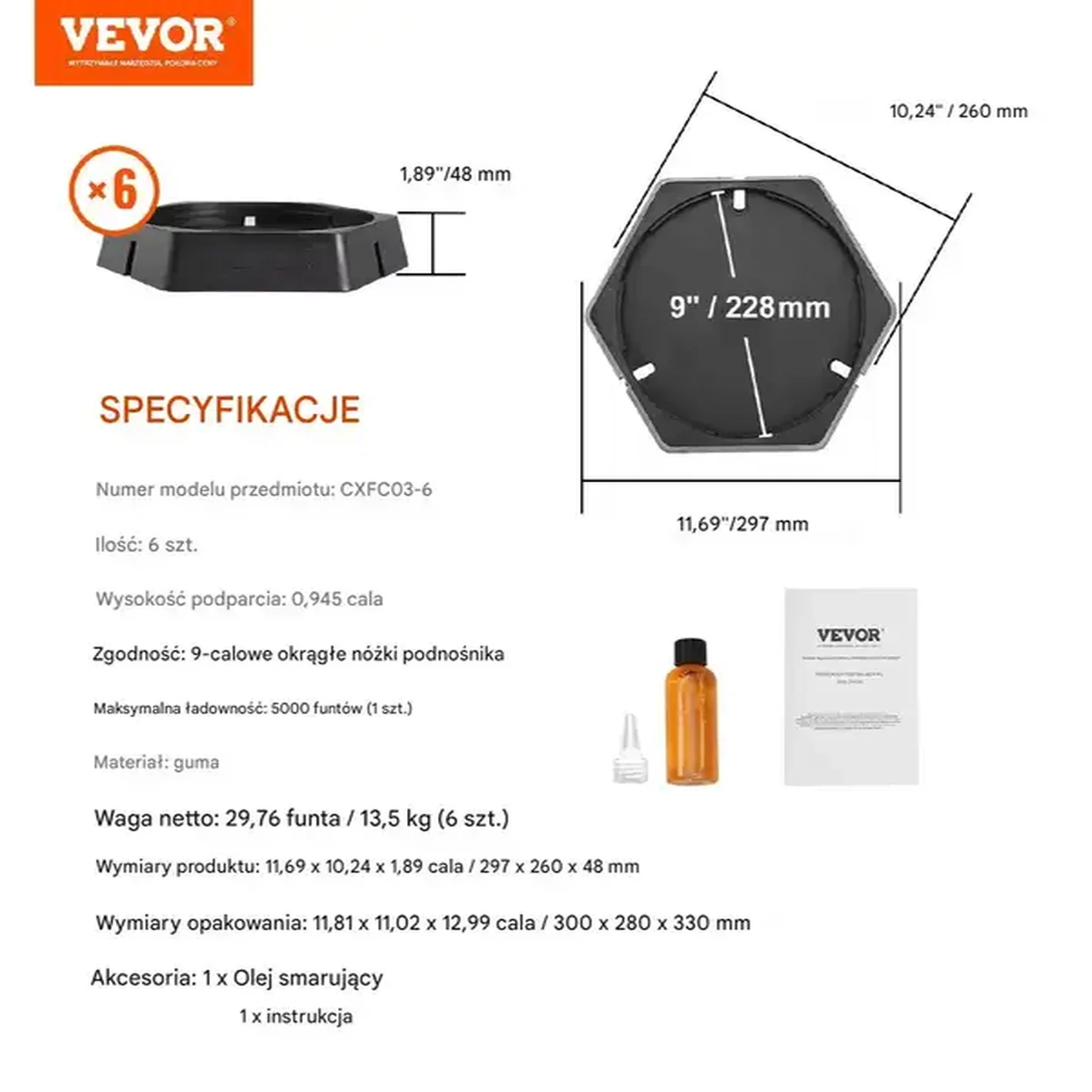 Stopy podpory podkładki do przyczep kempingowych i kamperów 6 sztuk - obrazek 3