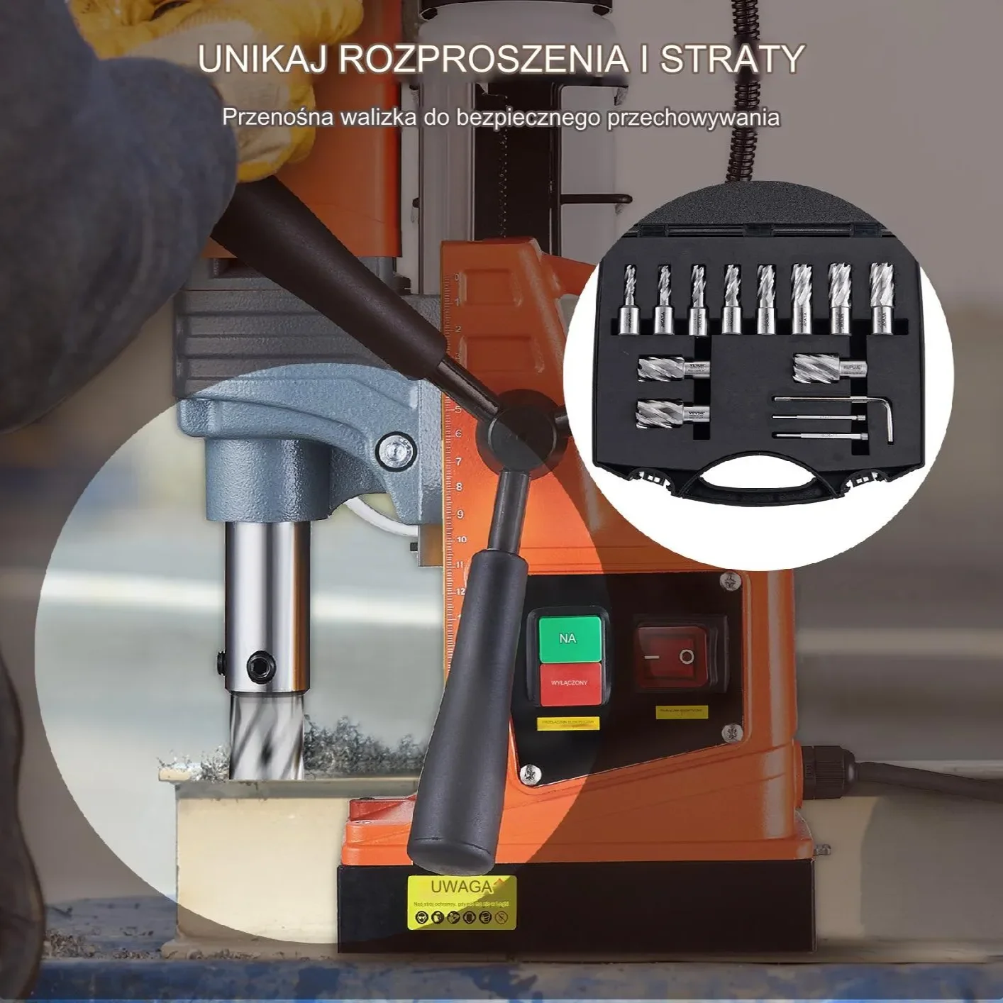 Zestaw frezów pierścieniowych 13szt 19-27mm HSS do wiertarki magnetycznej - obrazek 5