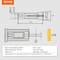 13-częściowy Zestaw Precyzyjnych Tulei Zaciskowych do Frezarek Pras Wiertarskich