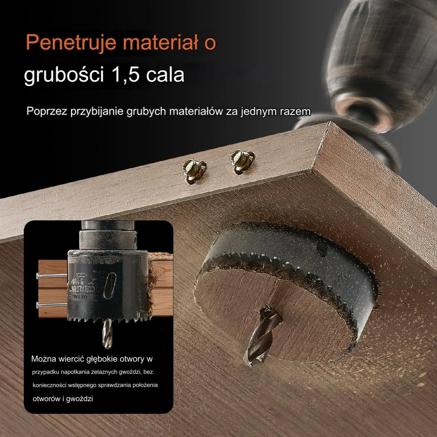 Korona do metalu otwornice 18szt M42 bimetal 19-114mm zestaw walizka - obrazek 3