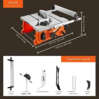 Stołowa piła tarczowa 1800W 254mm głębokość cięcia 85 mm do drewna 4400 RPM