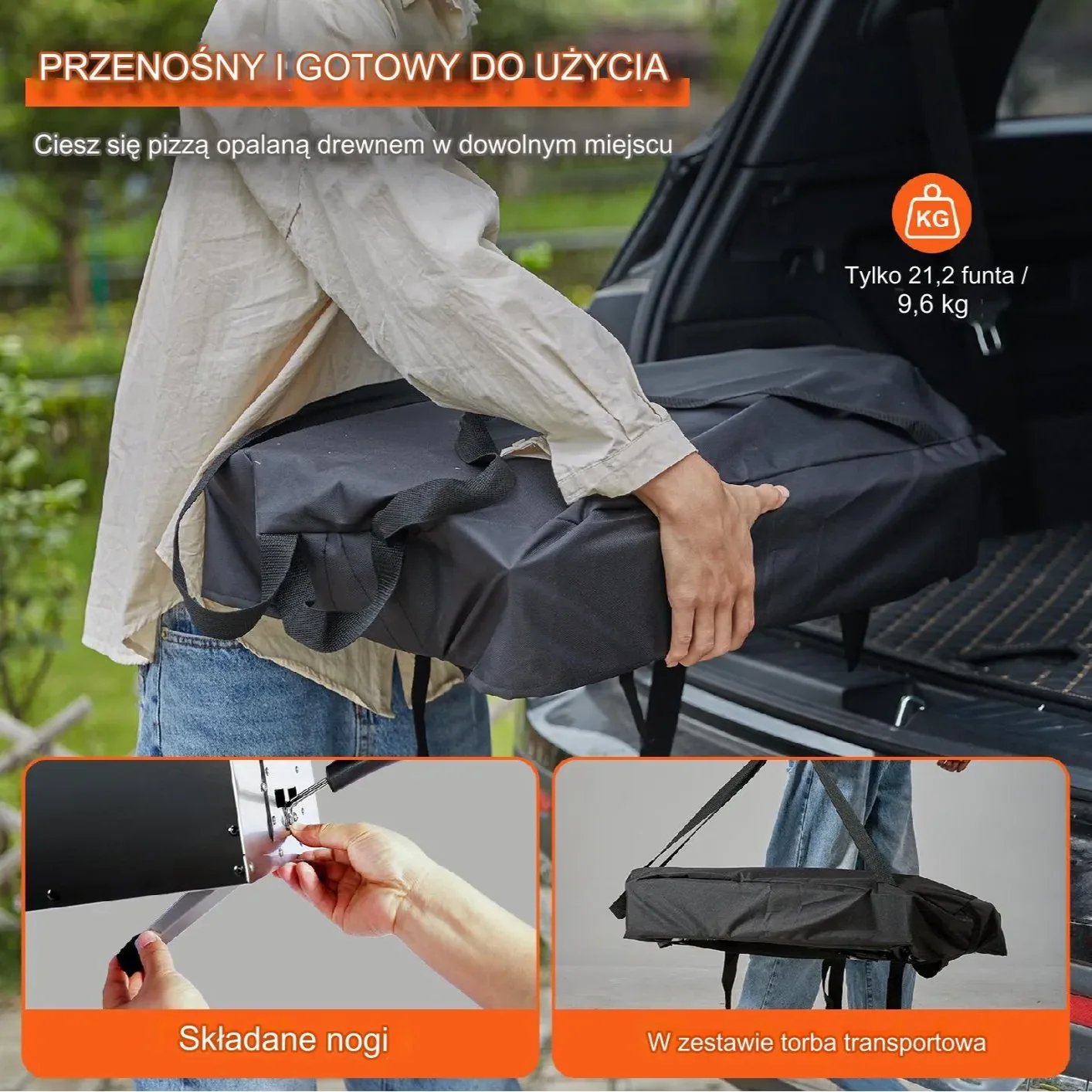 Zewnętrzny Piec do Pizzy Opalany Węglem Drzewnym - obrazek 4