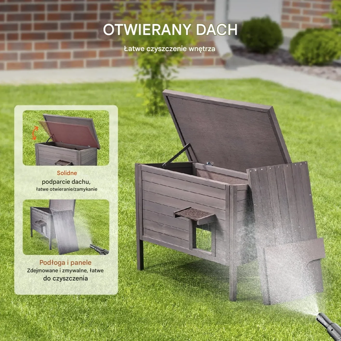 Zewnętrzny Dom dla Kota 89 cm - obrazek 2