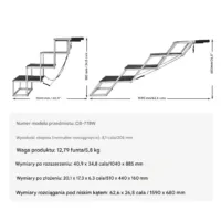 Schody Samochodowe dla Psów 91 cm