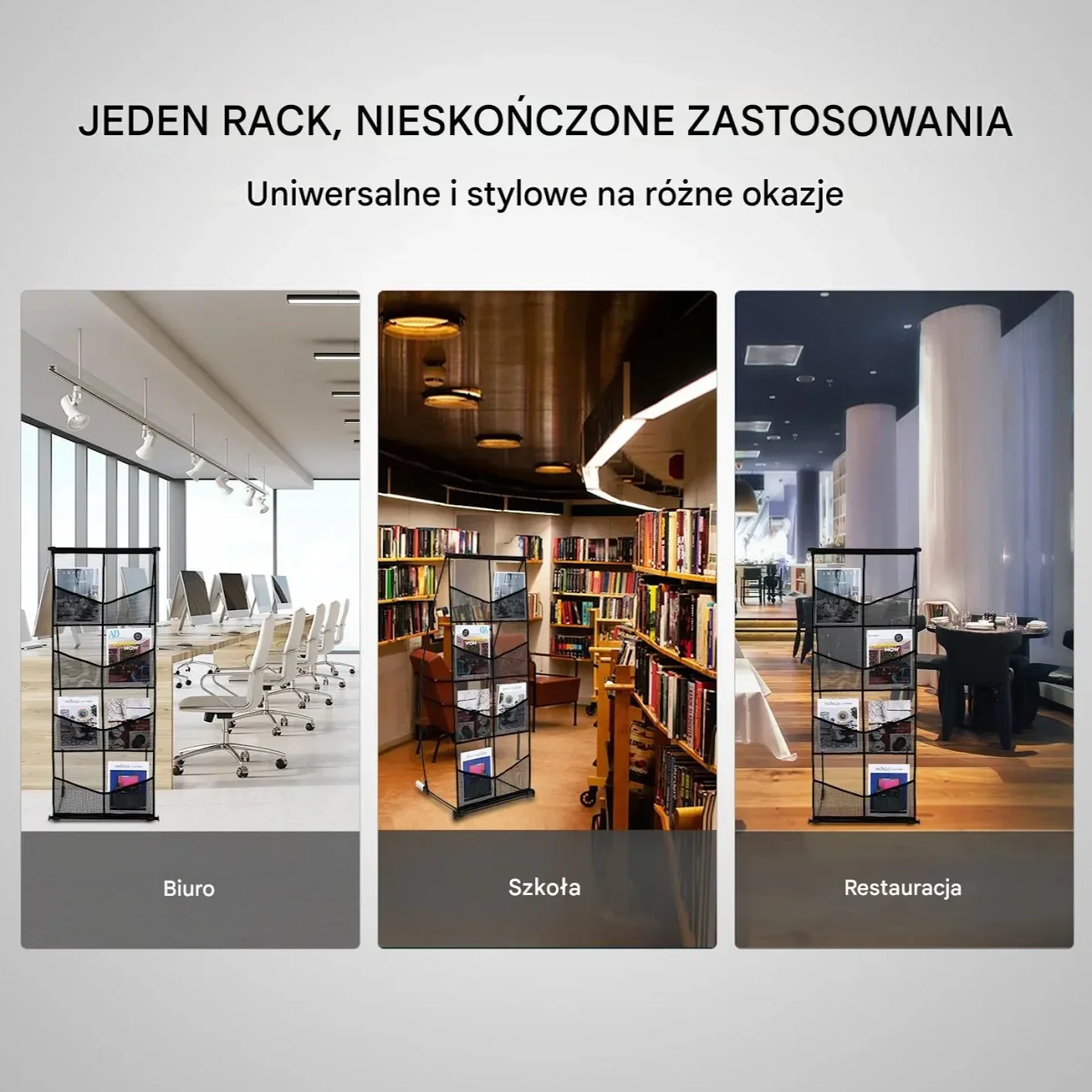 Stojak na Broszury Literaturę 4 Półki - obrazek 4