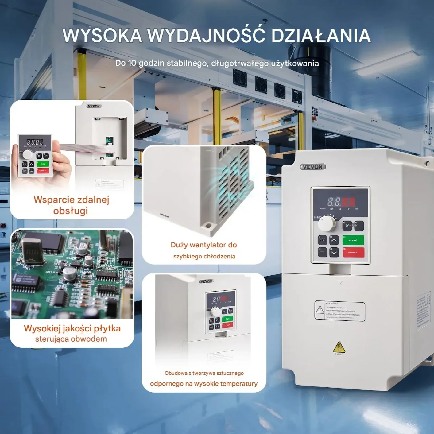 Falownik VFD 5.5kW 7.5HP 220V 1/3 fazowy sterownik silnika CNC regulowany - obrazek 4