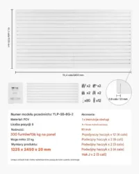 Panel ścienny PVC 240x122,5 cm z akcesoriami biały do garażu i ekspozycji