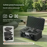 Skrzynia transportowa 45L wodoszczelna z kółkami i rączką do narzędzi