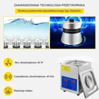 Myjka Ultradźwiękowa Przenośna Sterylizator + Timer 2L 60W