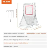 Siatka treningowa baseball softball 1x1,83m regulacja 5 kątów odbicia