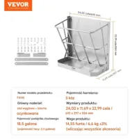 Ścienne Karmidło na Siano 2 w 1 Pojemność 80 Litrów