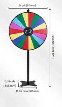 Koło Fortuny 91 cm Tablica Suchościeralna, Stojak Stołowy, Podłogowy