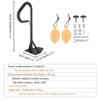 Poręcz do wanny hydromasażu regulowana wysokość 89–144 cm