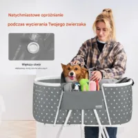 Wanna składana dla małych psów podwyższona kąpiel prysznic przenośna