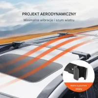 Bagażnik dachowy na relingi belki poprzeczki dachowe  Subaru Forester 112cm