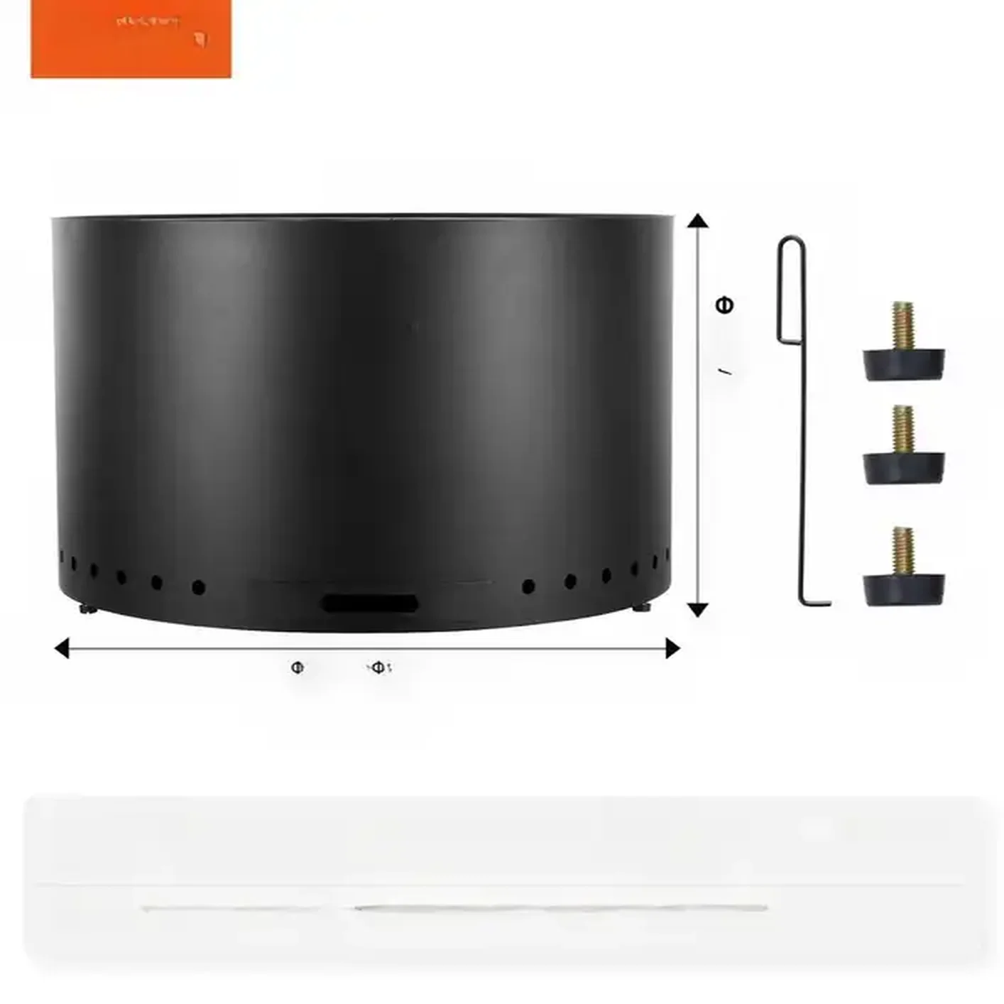 Biokominek kominek wolnostojący na taras stół ogrodowy stojący 71 cm - obrazek 2