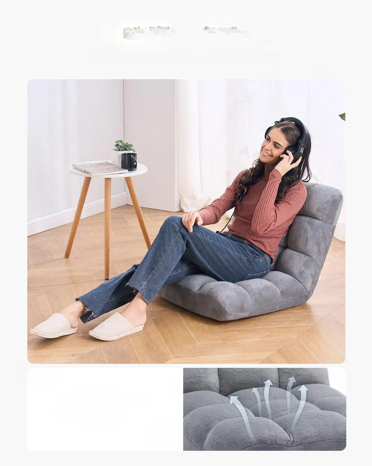 Krzesło Podłogowe z Podparciem Pleców – 14 regulowanych pozycji - obrazek 6