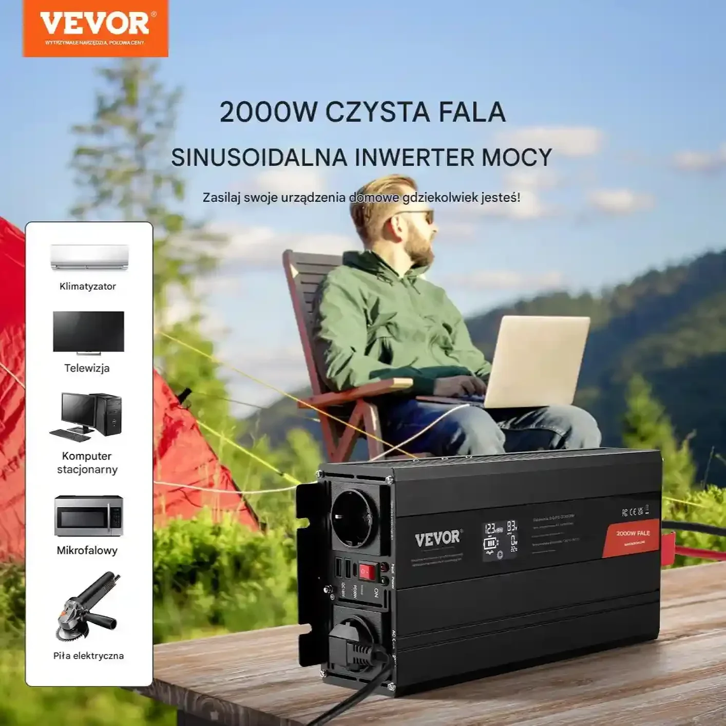 Przetwornica napięcia falownik 2000 W - obrazek 2