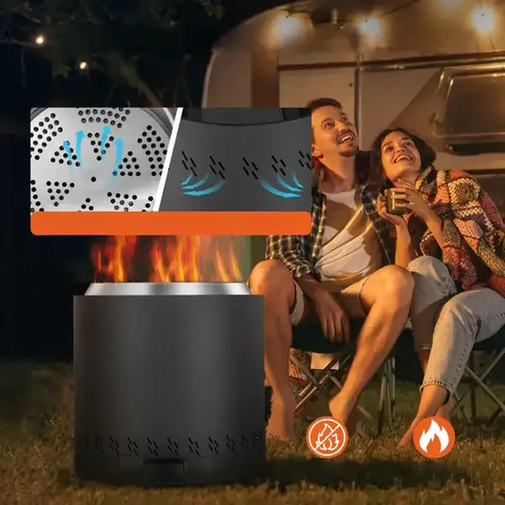 Biokominek kominek wolnostojący na taras stół ogrodowy stojący 40 cm - obrazek 2