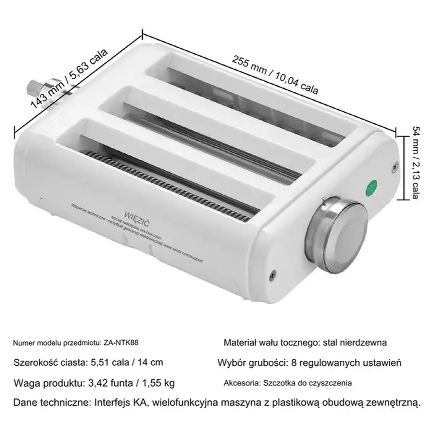 Maszynka do Makaronu Ciasta Pierogów Lasagne Ravioli - obrazek 2