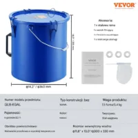 Wiadro na Tłuszcz do Frytkownic Fryturę 22 Litrów Niebieski