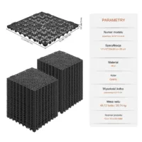 Mata drenażowa czarne 30x30cm 55szt PVC łączona antypoślizgowa łazienka