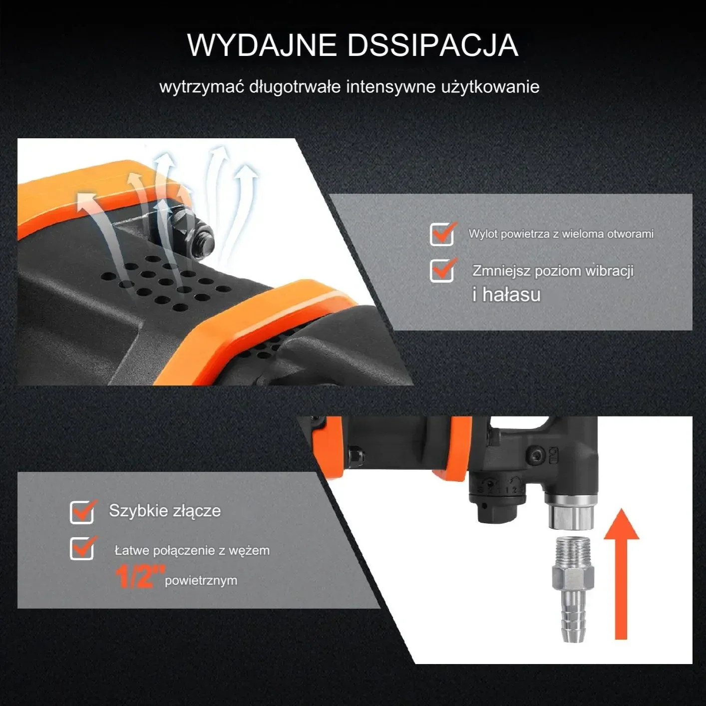 Pneumatyczny Klucz Udarowy Pistolet Ręczny - obrazek 3