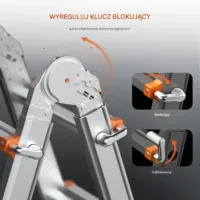 Drabina składana teleskopowa aluminiowa – 5,1 m