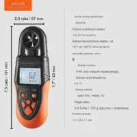 Anemometr ręczny Bluetooth miernik prędkości wiatru i temperatury
