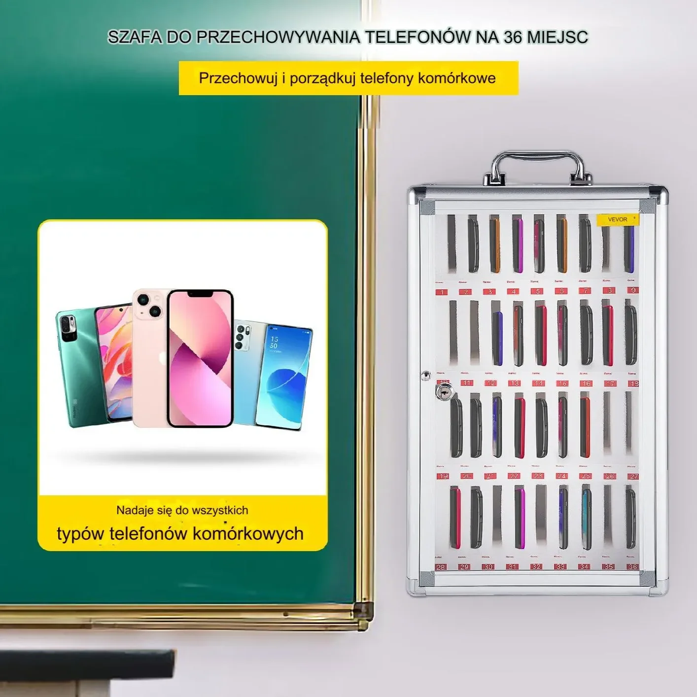 Szafka do przechowywania telefonów sejf na telefony - obrazek 3