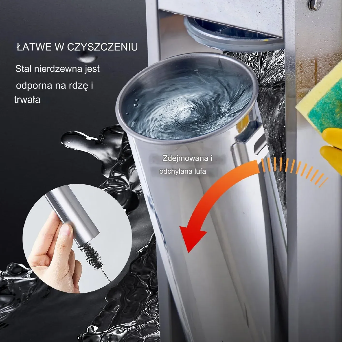 Nadziewarka do kiełbas 7L – Ręczna stal nierdzewna 2 biegi 5 lejków - obrazek 4