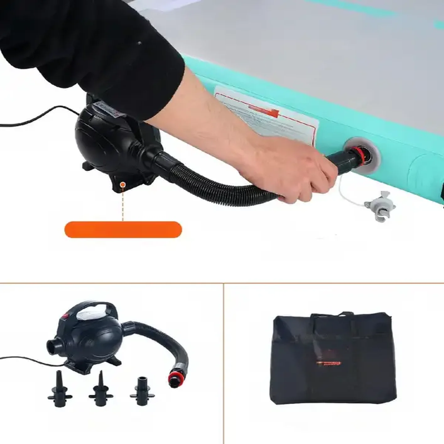 MATA GIMNASTYCZNA DMUCHANA ŚCIEŻKA AKROBATYCZNA MATERAC ĆWICZEŃ 6 M - obrazek 2