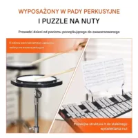 Ksylofon 32-tonowy z pałeczkami i statywem