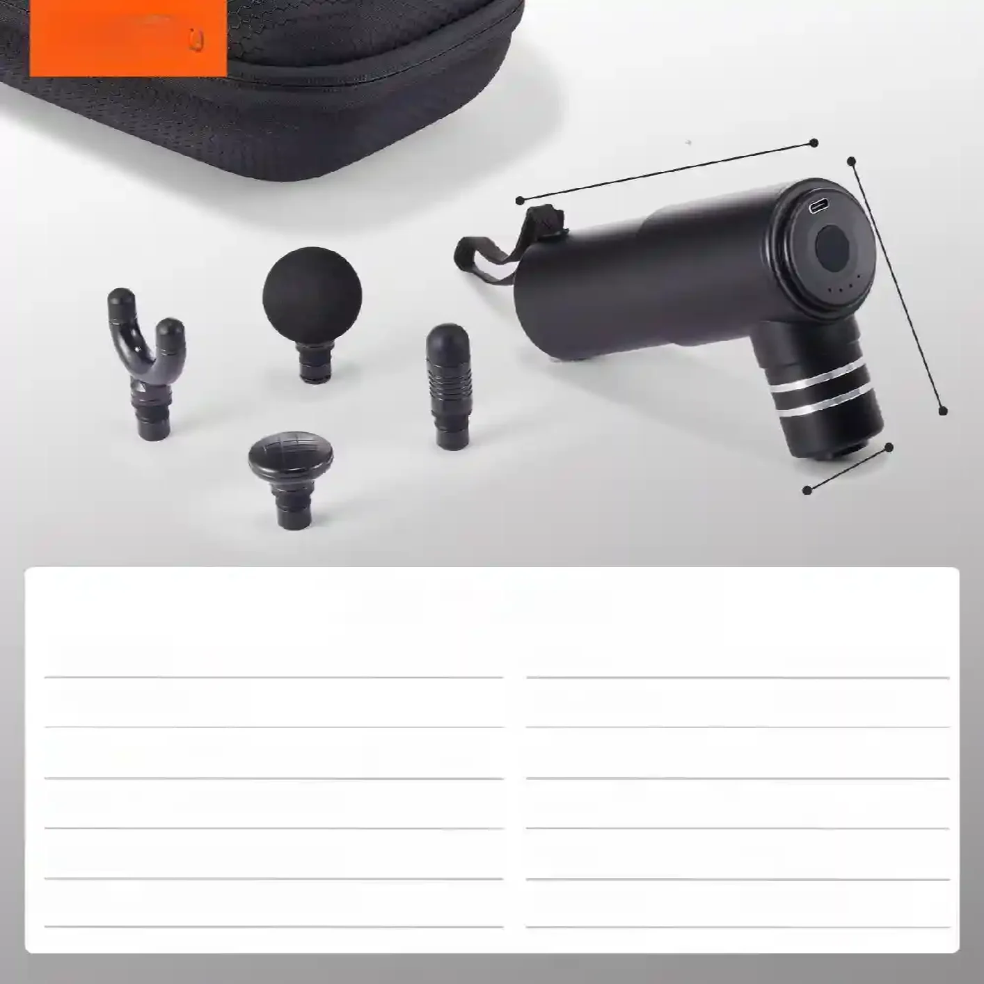 Masażer pistoletowy do ciała, pleców i stóp 12V 3200 obr./min - obrazek 5