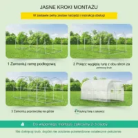 Szklarnia ogrodowa tunel foliowy 4,6x 2,1x2,1 m