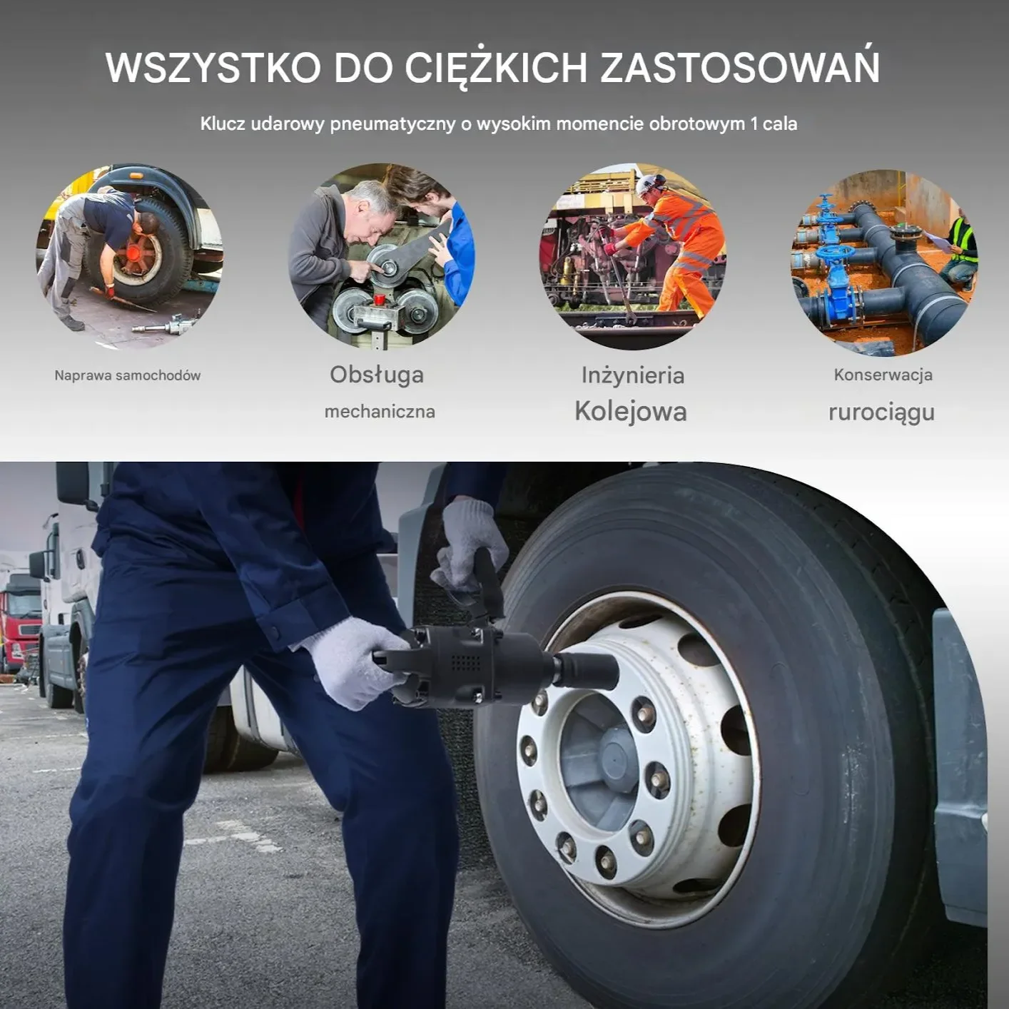 Klucz udarowy pneumatyczny 6000 obr./min - obrazek 4