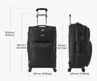 Walizka duża 71cm miękka rozszerzana na kółkach TSA – lekka podróż