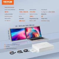Monitor przenośny 14" HD 1080p do laptopa – rozszerzenie ekranu USB