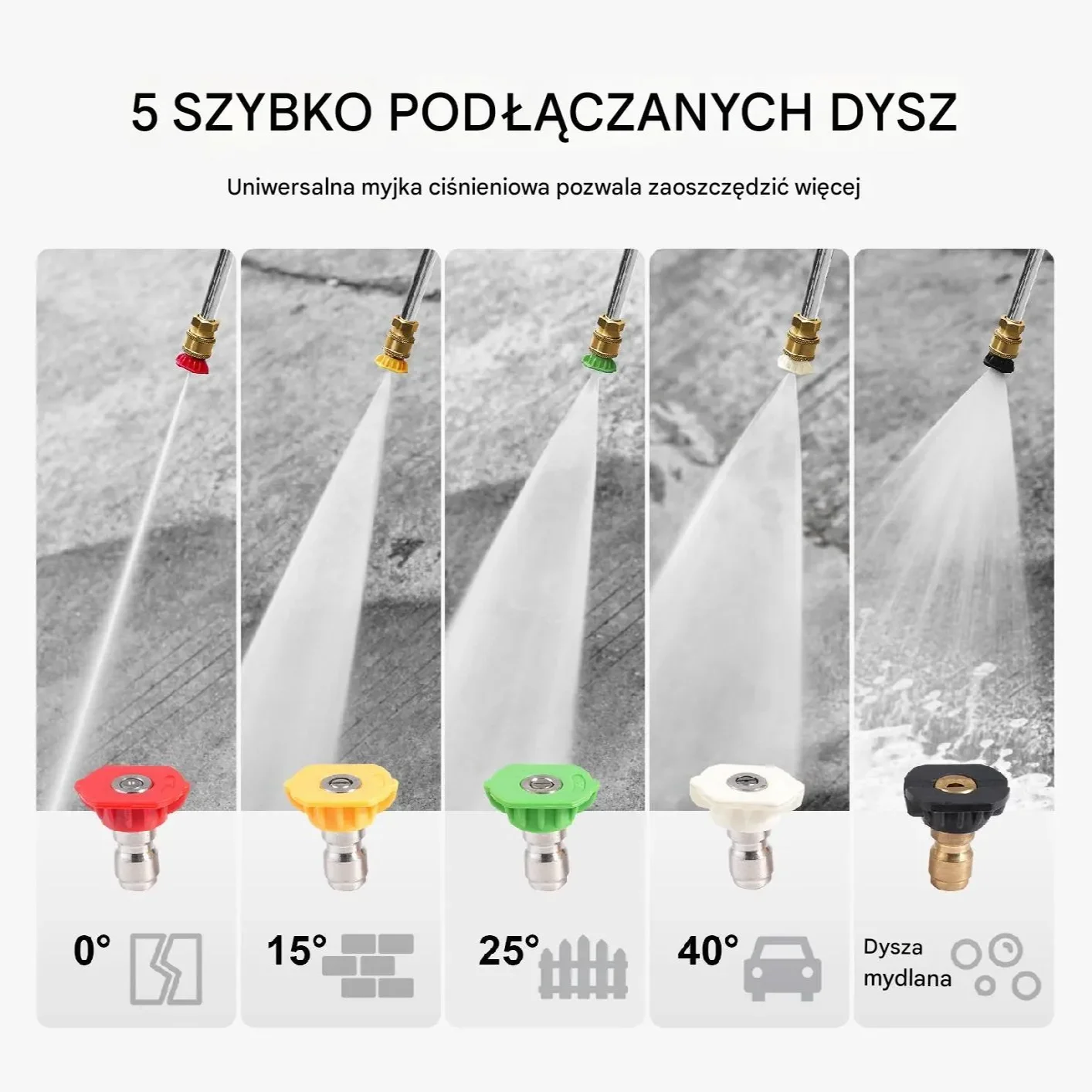 Myjka spalinowa 3500 PSI 10L/min 5 dysz - do samochodów i myjni - obrazek 2
