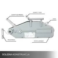 WYCIĄGARKA WCIĄGARKA KORBOWA LINOWA RĘCZNA 25 m 1,6 T