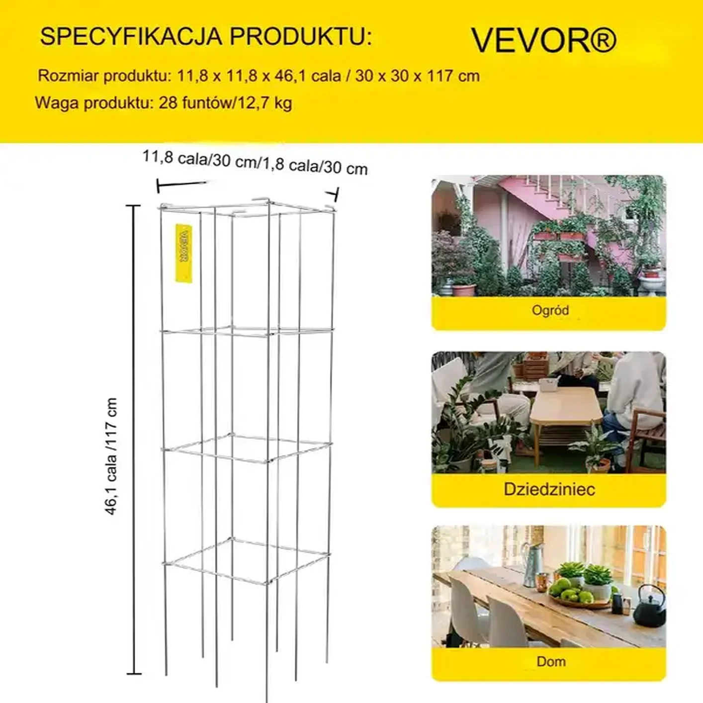 PODPÓRKI TYCZKI DO POMIDORÓW RÓŻ PERGOLA ROŚLIN KWIATY 10 SZT. - obrazek 5