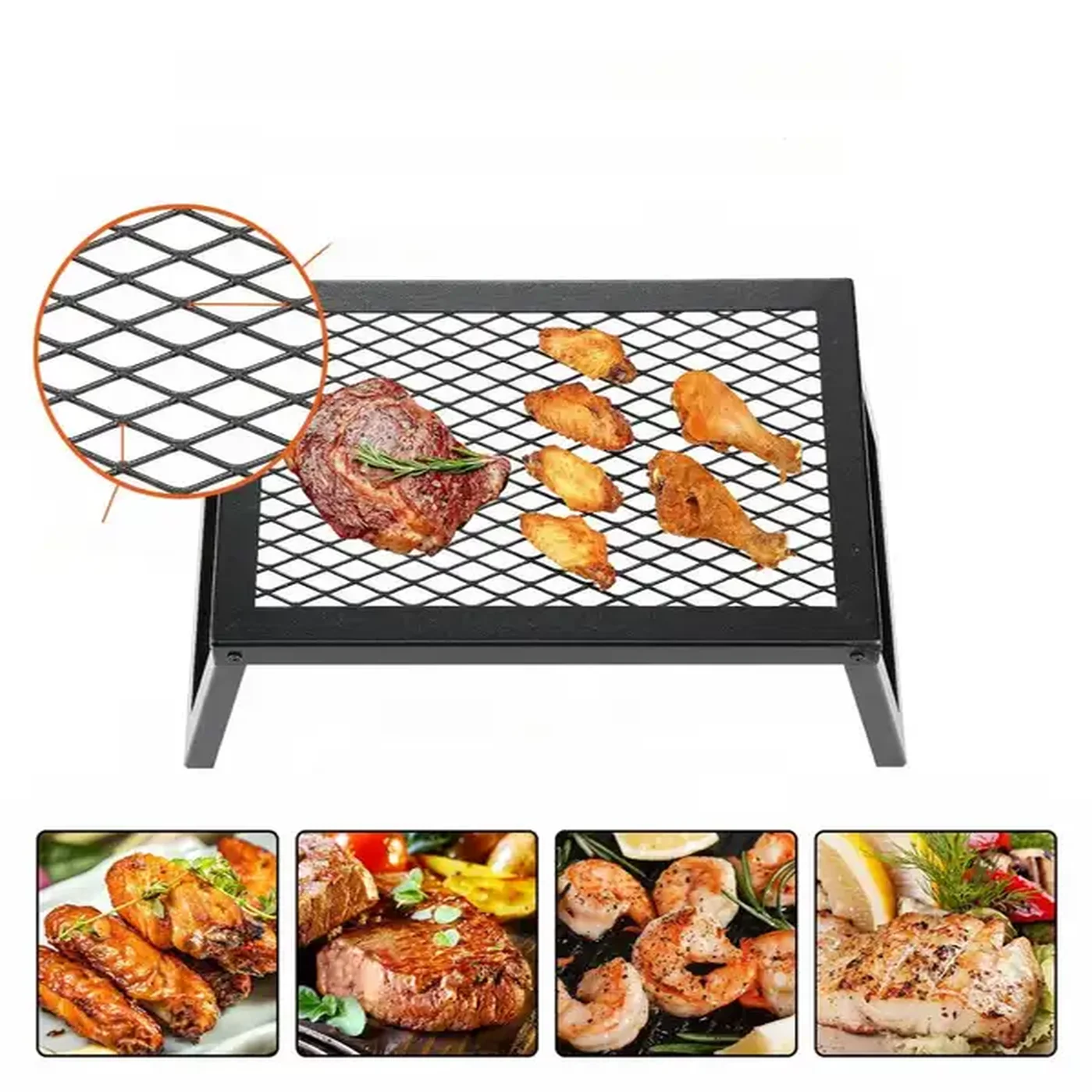 Palenisko grill ruszt ogniskowy turystyczny składany przenośny+torba 45 cm - obrazek 2