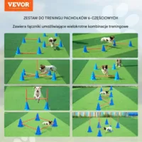 Zestaw do treningu agility dla psów Akcesoria do Treningu dla Psa 12 szt.