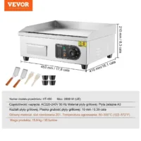 Płyta grzewcza elektryczna stalowa 2800W 122-572°C gastronomia food truck