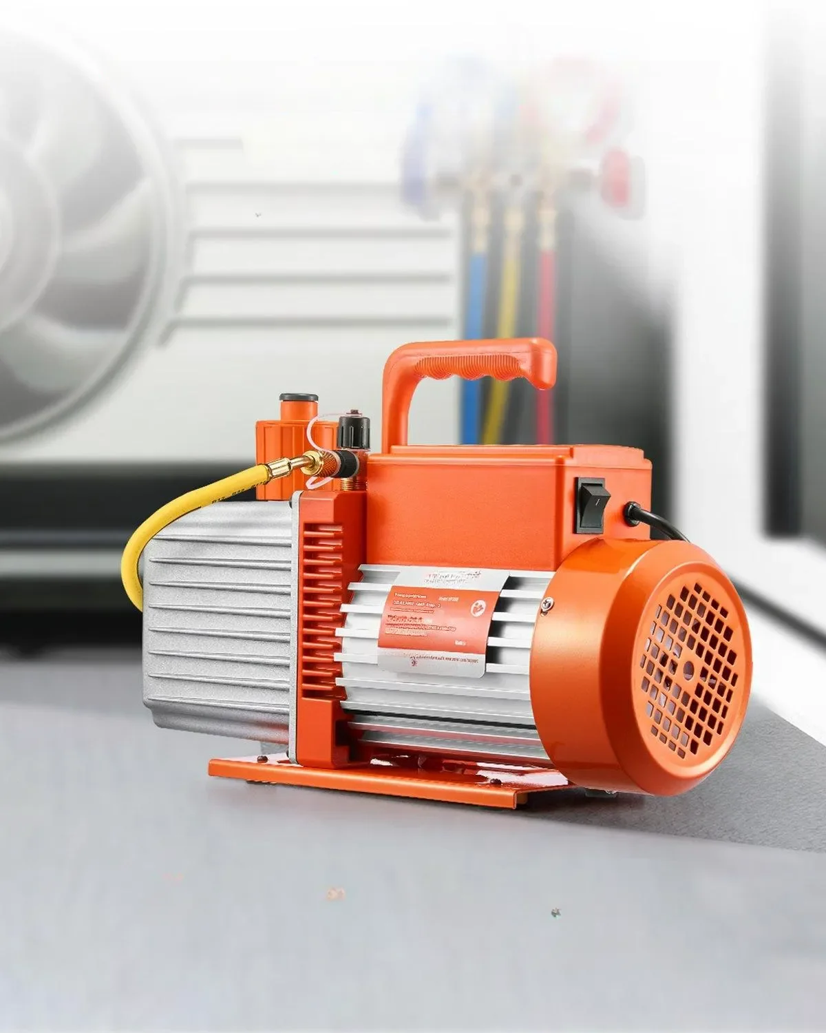 Dwustopniowa pompa próżniowa rotacyjna – do klimatyzacji HVA 254 L/min 750W - obrazek 5